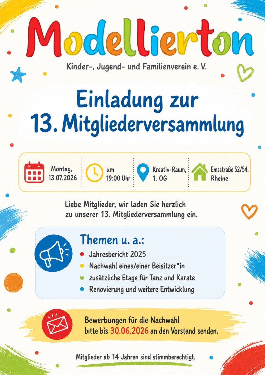 Ankündigung der Versammlung 2026
